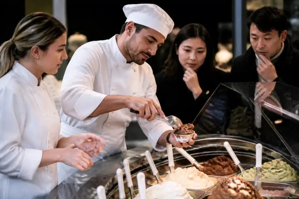 Espositori internazionali presentano gelato artigianale italiano al SIGEP