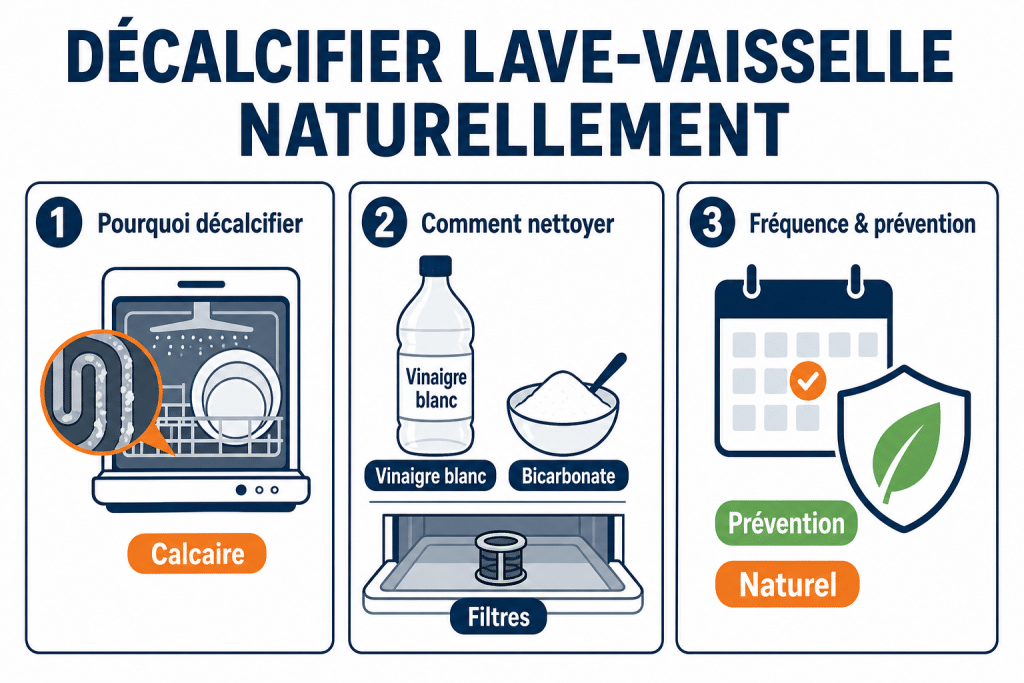 Décalcifier lave-vaisselle naturellement