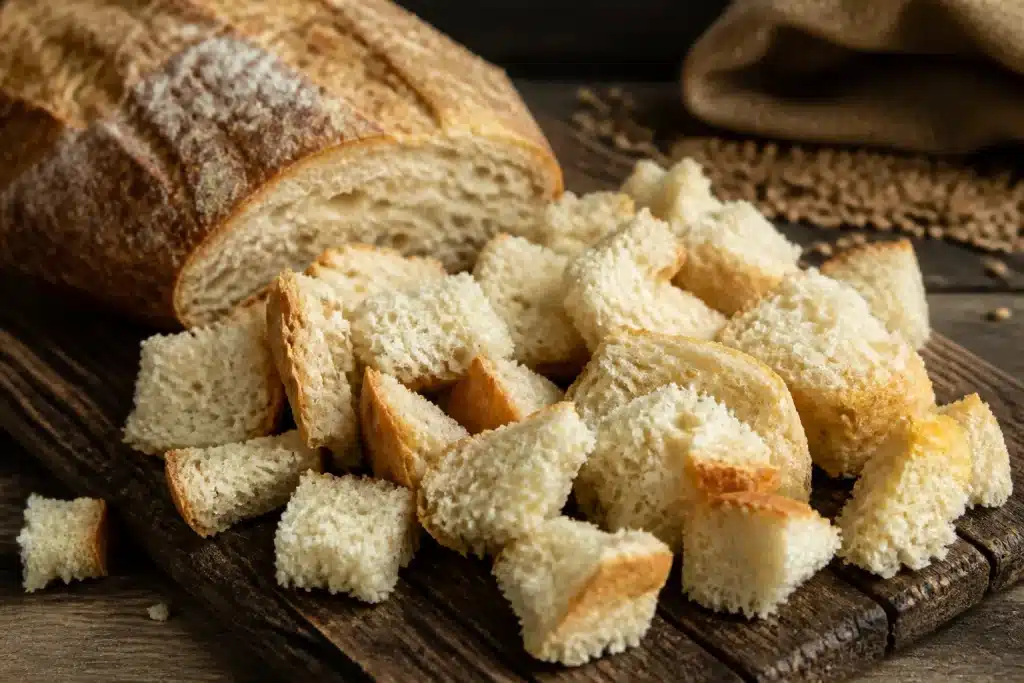Pane toscano DOP a crosta spessa sbriciolato